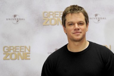 Matt Damon, black t-shirt